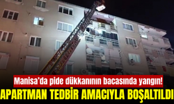 Manisa’da pide dükkanının bacasında çıkan yangın korkuttu