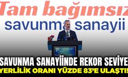Savunma sanayiinde yerlilik oranı yüzde 83'e ulaştı