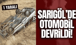 Sarıgöl'de kontrolden çıkan otomobil devrildi: 1 yaralı