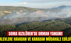 Soma Kızılören’de orman yangını korkuttu! Kontrol altına alındı