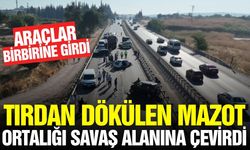 Tırdan dökülen yakıt ortalığı savaş alanına çevirdi: 10 araç birbirine girdi