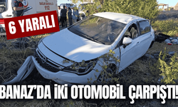 Uşak'ta otomobiller çarpıştı: 6 yaralı