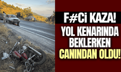 Yol kenarında bekleyen motosikletliye otomobil çarptı: 1 ölü