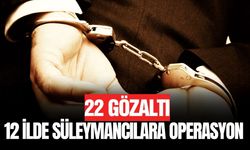Süleymancılara 12 ilde operasyon