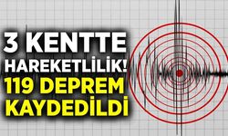 3 kentte 119 sarsıntı kaydedildi!