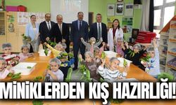 Demirci’de minik öğrenciler kış hazırlıklarını öğrendi