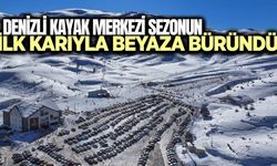 Denizli Kayak Merkezi'ne sezonun ilk karı düştü