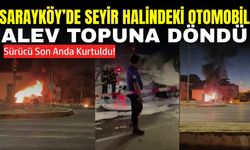 Ege'de seyir halindeki otomobil alev topuna döndü