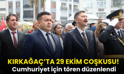 Kırkağaç’ta Cumhuriyet Bayramı için çelenk sunma töreni düzenlendi