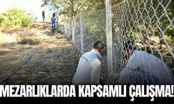 Manisa'da mezarlıklarda çalışmalar sürüyor!