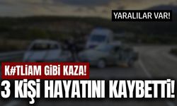 Otomobiller kafa kafaya çarpıştı: 3 kişi hayatını kaybetti!