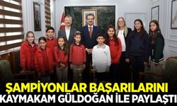 Kaymakam Güldoğan minik şampiyonlarla buluştu