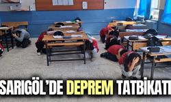 Sarıgöl’de öğrenciler deprem tatbikatıyla afete hazırlandı