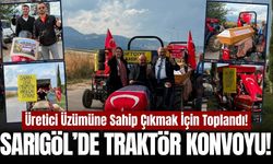Sarıgöl'de üzüm üreticilerinden traktörlü fiyat tepkisi!