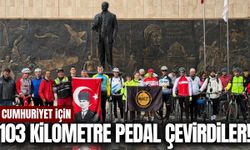 Yunusemre’de Cumhuriyet için 103 kilometre pedal çevirdiler!