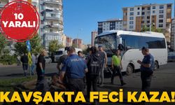 Kamyon ve işçi servisi çarpıştı: 10 yaralı!