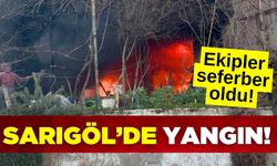 Sarıgöl'de korkutan yangın! Ekipler seferber oldu