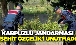 Karpuzlu jandarması, Şehit Er Esat Özçelik'in kabrini ziyaret edip, dualarla andı