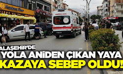 Alaşehir korkutan kaza: Motosiklet sürücüsü yaralandı!