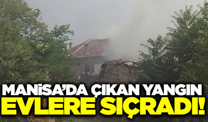 Kırkağaç'ta çıkan orman yangını evlere sıçradı!