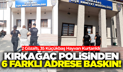 Kırkağaç'ta dolandırıcılık operasyonu: 2 şüpheli gözaltında, 35 küçükbaş hayvan kurtarıldı
