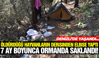 Hayvan derisinden elbise yapıp, 7 aydır ormanda saklanan hükümlü yakalandı!