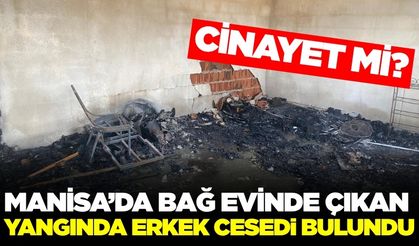 Manisa'da Yangında Erkek Cesedi Bulundu
