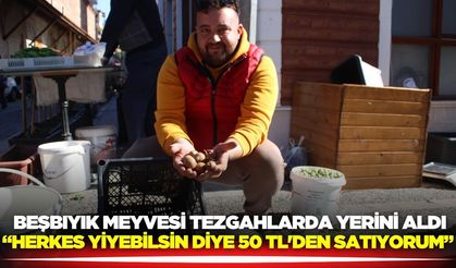 Ege'de beşbıyık meyvesi tezgahlarda yerini aldı