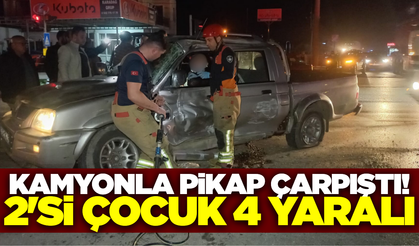 Manisa'da kavşakta feci kaza: 2'si çocuk 4 kişi yaralandı!