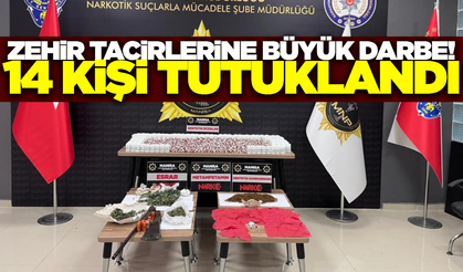 Manisa Emniyeti'nden zehir tacirlerine darbe: 14 kişi cezaevine gönderildi