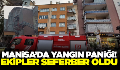 Manisa'da Apartman Çatısında Yangın Paniği!