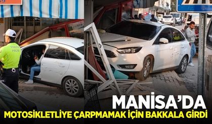 Turgutlu’da Direksiyon Hakimiyetini Kaybetti, Markete Daldı!