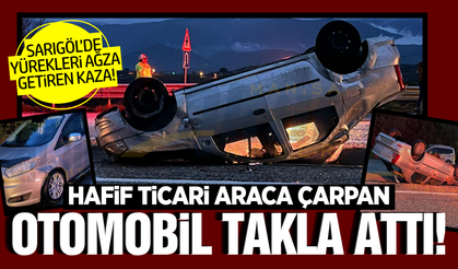 Sarıgöl'de hafif ticari araç ile otomobil çarpıştı: 2 yaralı