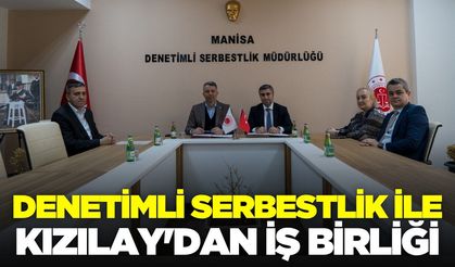 Manisa'da Denetimli Serbestlik Müdürlüğü ile Kızılay arasında protokol
