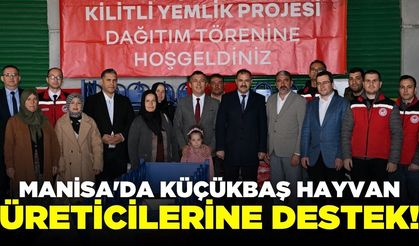 Manisa'da üreticilere kilitli yemlik dağıtıldı