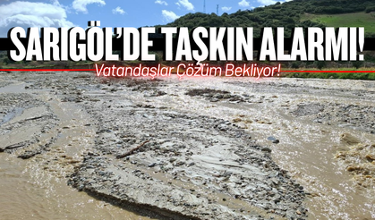Sarıgöl'de taşkın paniği: Tarım arazileri zarar gördü!