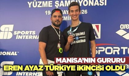 Manisalı yüzücü Türkiye ikincisi oldu