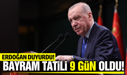 Kurban Bayramı tatili 9 gün oldu!
