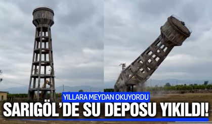 Sarıgöl'de su deposu yıkıldı!