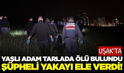 Uşak'ta dehşet: Yaşlı adamı tarlada öldüren şüpheli yakalandı
