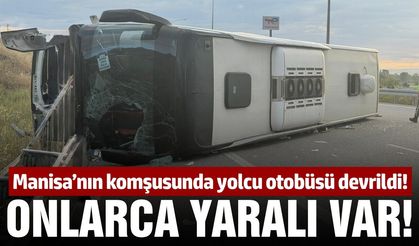 Yolcu otobüsü devrildi: Çok sayıda yaralı var