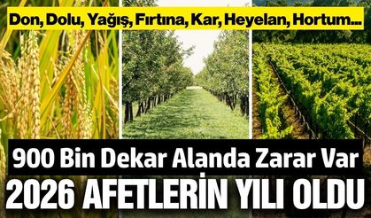 Başkan Bayraktar: Doğal afetler 2026'da 900 bin dekara yakın tarım alanına zarar verdi