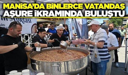 Manisa pazarları'nda 2 bin kişilik aşure ikramı