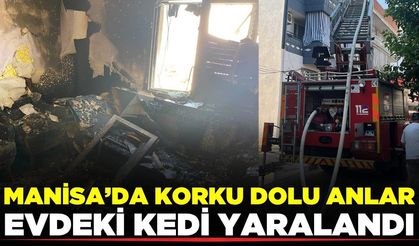 Manisa’da ev yangını: Kullanılamaz hale geldi