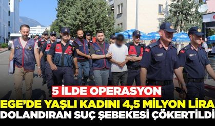 Denizli'de suç şebekesi, yaşlı kadını 4,5 milyon lira dolandırdı