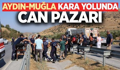 Aydın-Muğla kara yolunda feci kaza: Otomobil tırın altına girdi