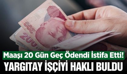Maaşı 20 gün gecikti, istifa etti! Yargıtay kıdem tazminatına hükmetti