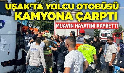Uşak'ta feci kaza: Muavin hayatını kaybetti