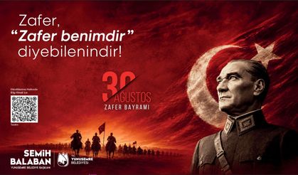 Yunusemre Belediyesi 30 Ağustos Zafer Bayramı Kutlama Mesajı