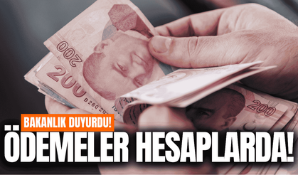 Bakanlık duyurdu: Ödemeler hesaplara aktarıldı!